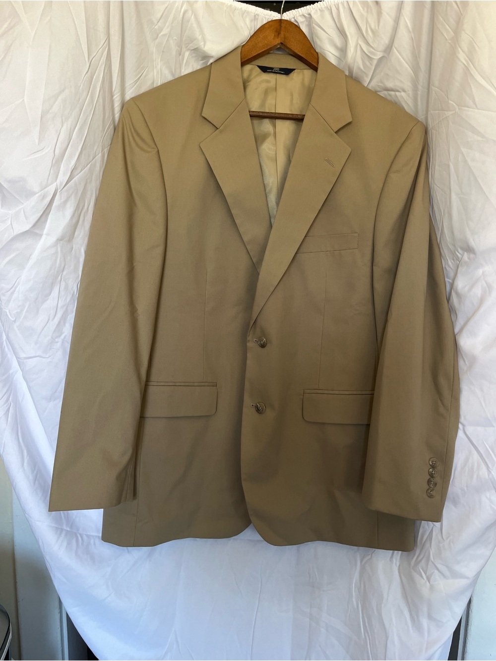 Brooks Brothers Khaki Tan Two-Button Sport Coat 42R Lightweight w/Stretch
